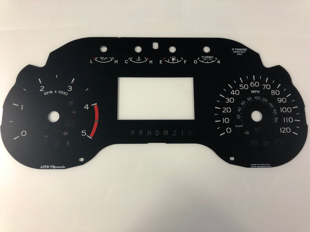 2017 Ford F250/F350 Superduty Diesel Speedometer Conversion Gauge Face MPH