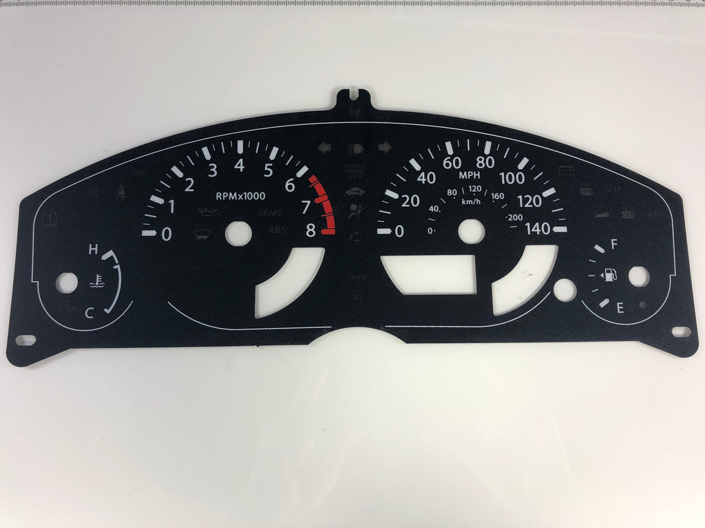 2007-2010 Nissan Frontier Speedometer Conversion Gauge Face MPH