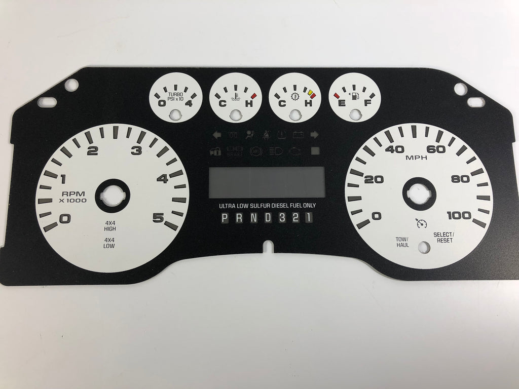 2008-2010 Ford F250/350 XLT Speedometer Conversion Gauge Face
