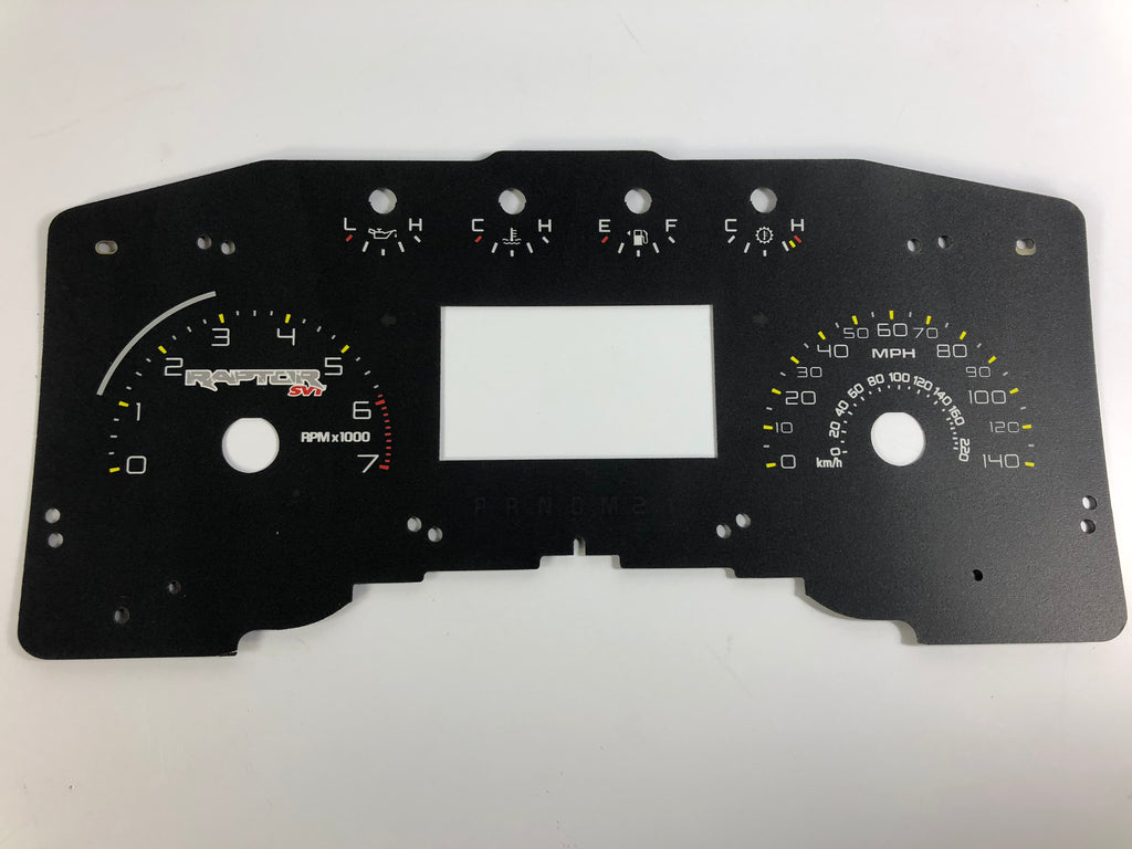 2011-2014 Ford F150 Raptor SVT Speedometer Conversion Gauge face